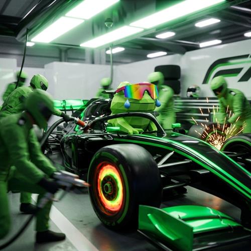 MOG TOAD in a Formula 1 pit stop