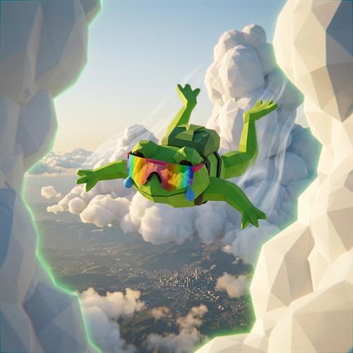 MOG TOAD skydiving above the clouds